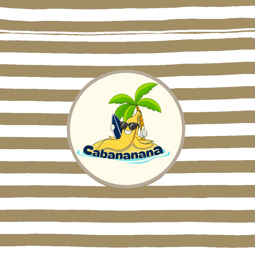 Beige Print Design of Side wall for beach cabana, compatible with CoolCabana