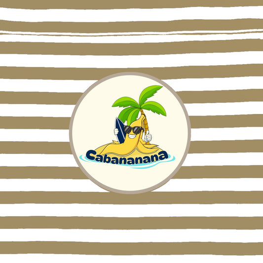 Beige Print Design of Side wall for beach cabana, compatible with CoolCabana