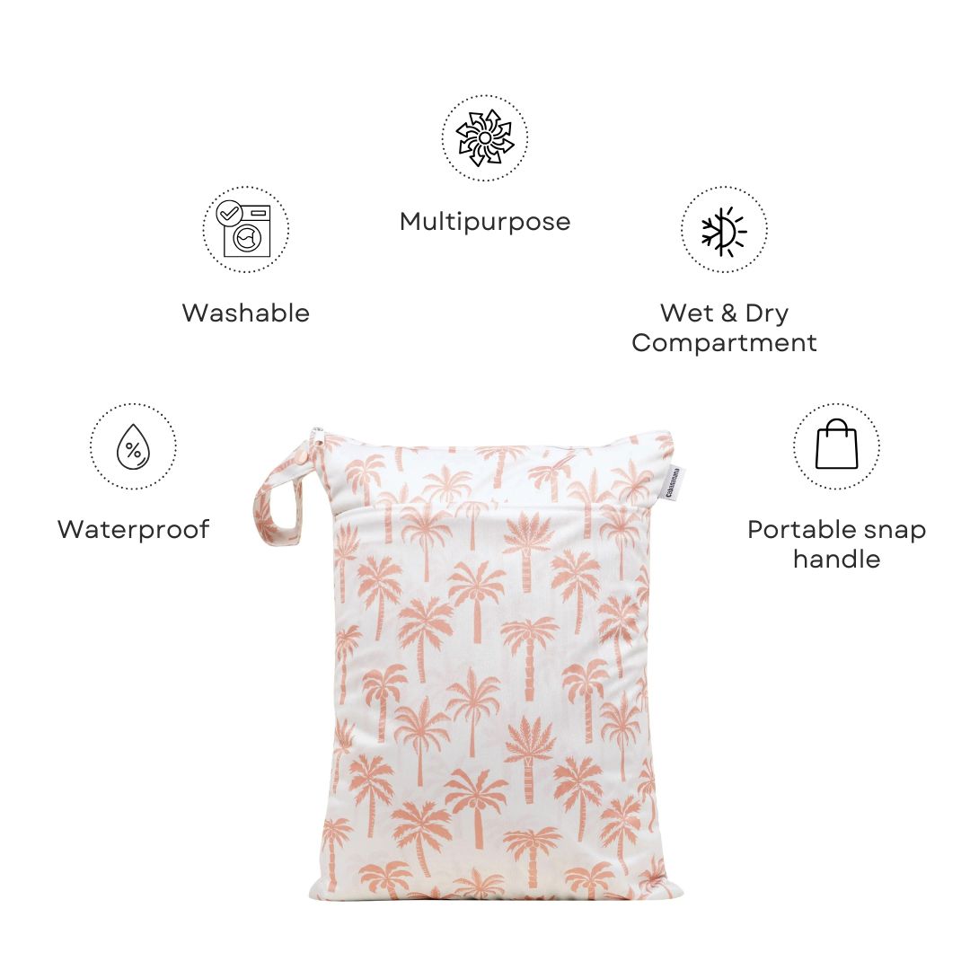 Wet & Dry Bag - Pink Palms