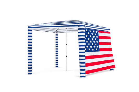 Beach Cabana Side Wall  - 4th July Inspired