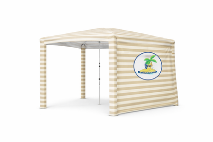 Beach Cabana Side Wall - Beige Stripe