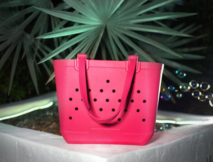 tropical pink eva beach bag tote